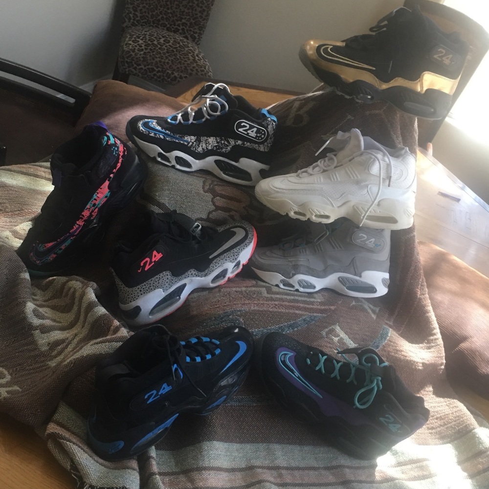 Nike air max Griffey’s.  All size 10-10.5 fit 9.5